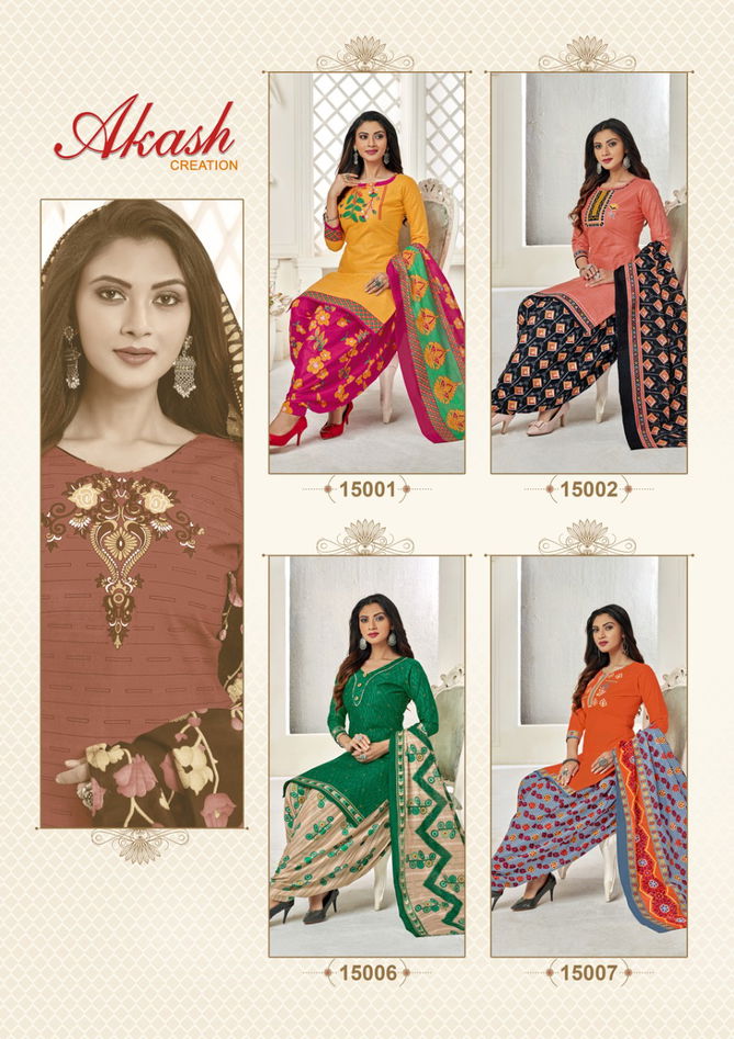 AKASH PADMAVATI 15 Regular Wear Cotton Printed Designer Dress Material Collection